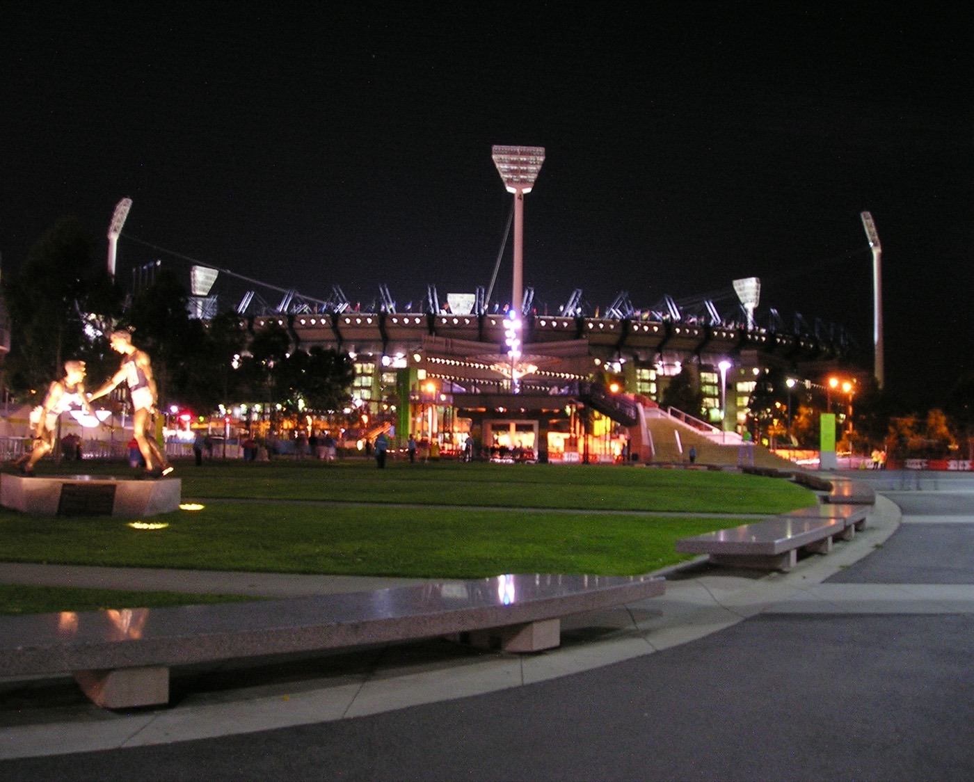 The Melbourne Cricket Ground at night